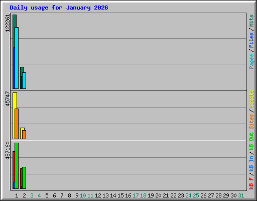 Daily usage for January 2026