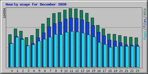 Hourly usage for December 2020