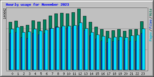 Hourly usage for November 2023