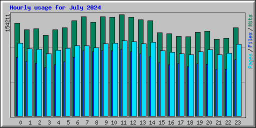 Hourly usage for July 2024