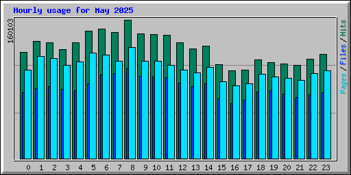 Hourly usage for May 2025