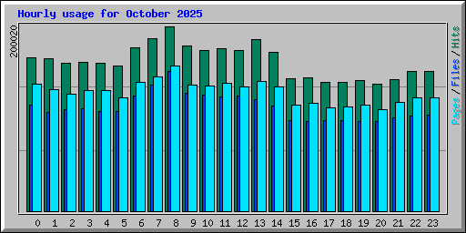 Hourly usage for October 2025