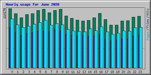 Hourly usage for June 2026