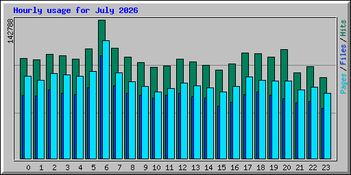 Hourly usage for July 2026